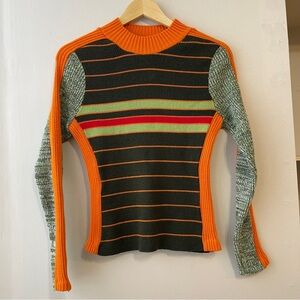 Vintage Custo Barcelona Multicolour Knit Sweater 1990s Women’s Size Small